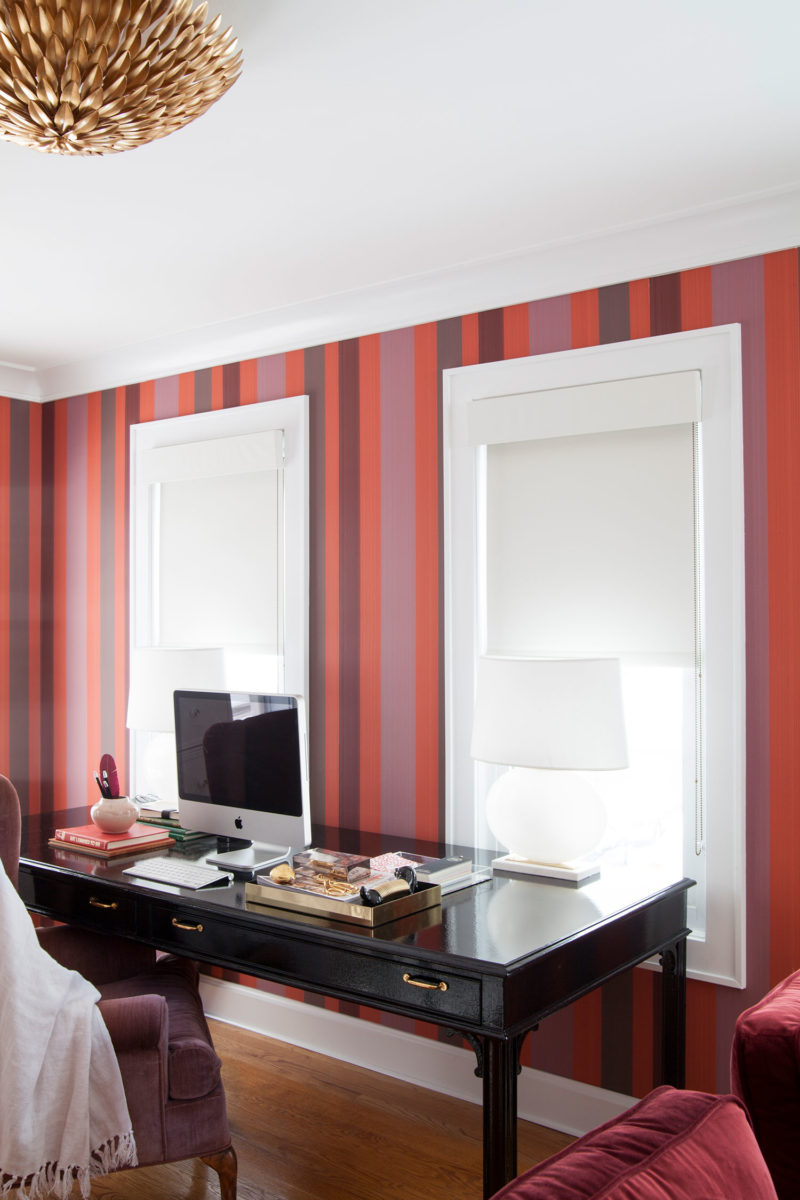 the-makerista-office-sunroom-stripes-wallpaper-farrow-and-ball