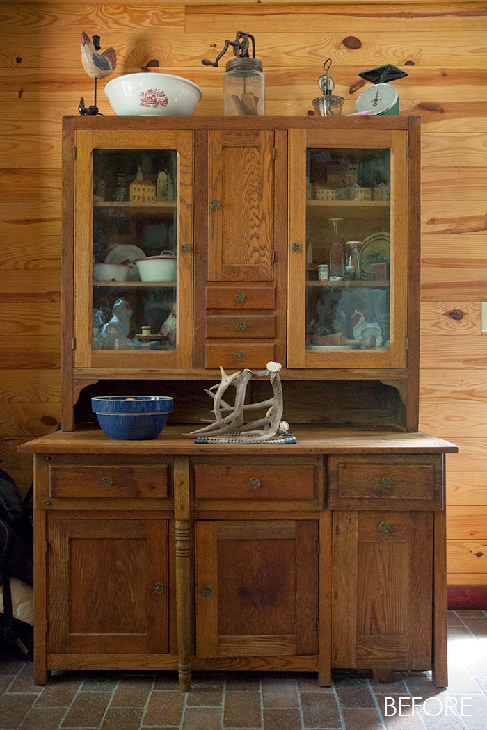 The-Makerista-Cabin-Kitchen-Cabinet-Before - The Makerista